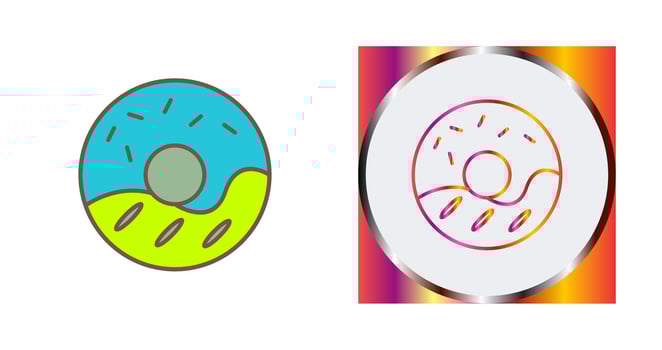 Cream Doughnut Vector Icon
