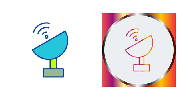 Unique Satellite Vector Icon