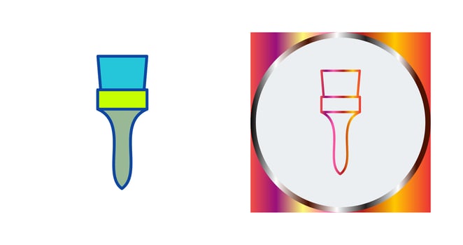 Unique Brush Vector Icon