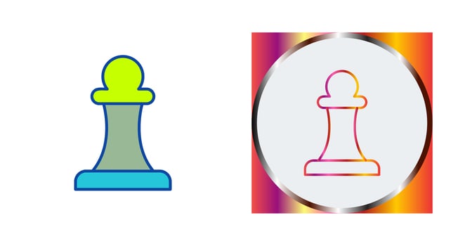Unique Pawn Vector Icon