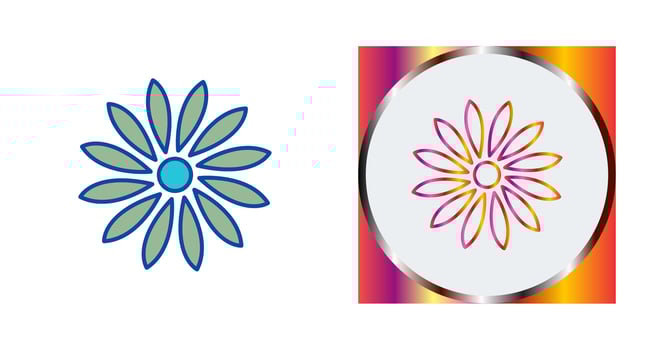 Unique Flower Vector Icon