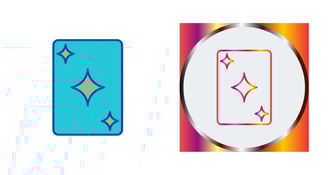 Unique Card Vector Icon