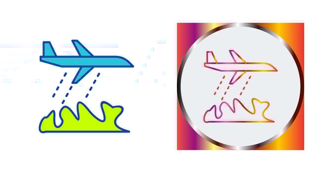Unique Firefighter Plane Vector Icon