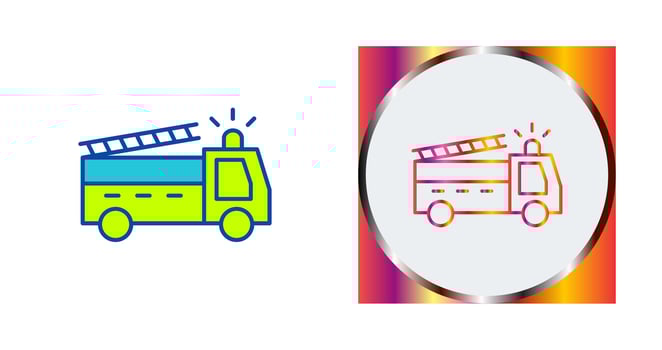 Unique Fire Truck Vector Icon