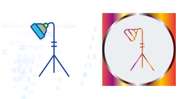 Unique Light Stand Vector Icon
