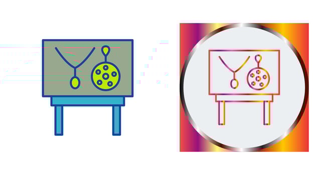 Jewel Exhibit Vector Icon