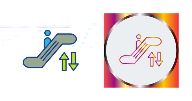 Escalator Vector Icon