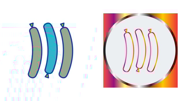 Hot Sausage Vector Icon