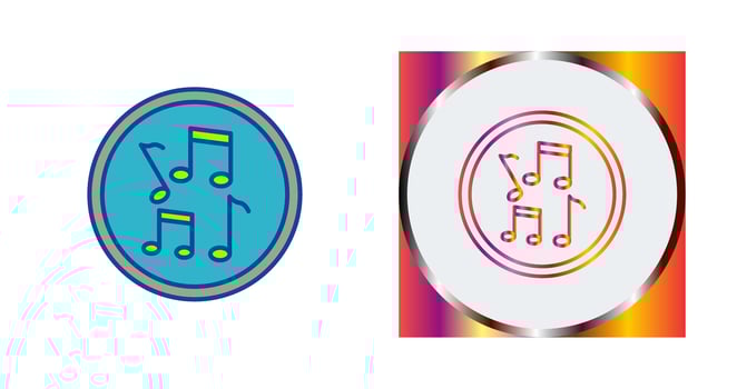 Musical Notes Vector Icon