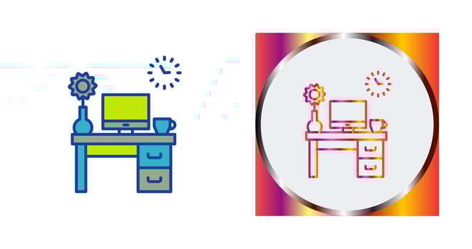 Work Table Vector Icon