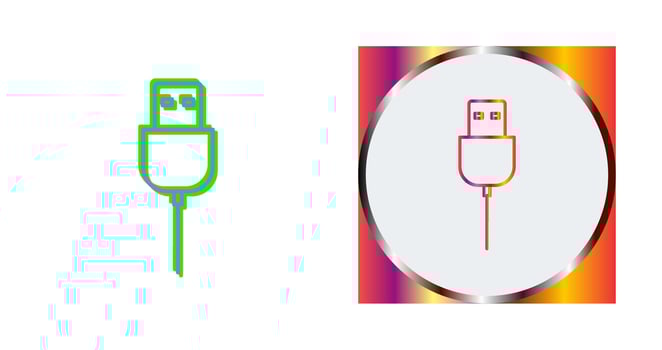 Unique USB Cable Vector Icon