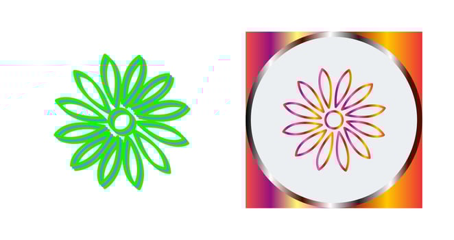 Unique Flower Vector Icon