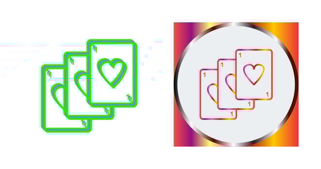 Unique Deck of Cards Vector Icon
