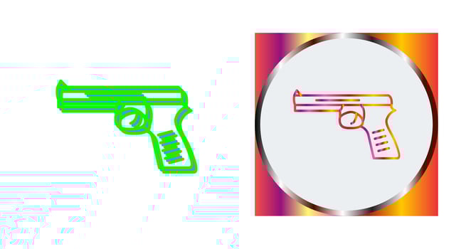 Unique Pistol Vector Icon