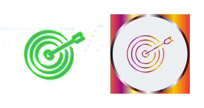 Unique Dartboard Vector Icon