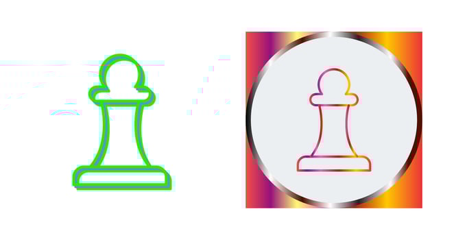 Unique Pawn Vector Icon