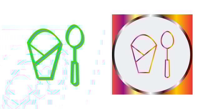 Spoon and Napkin Vector Icon