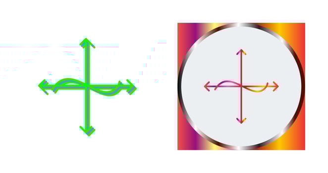 Unique Graph Vector Icon