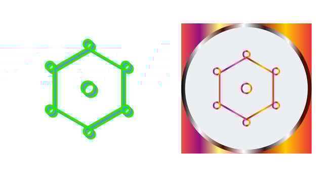 Unique Nodes Vector Icon