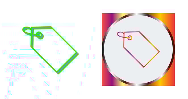 Unique Tag Vector Icon