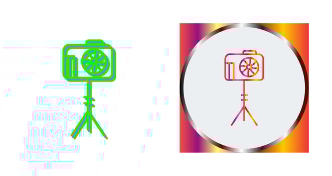 Unique Camera Stand Vector Icon