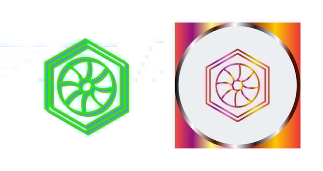 Unique Hexagonal Diaphram Vector Icon