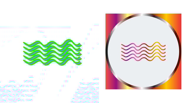 Magnetic Waves Vector Icon