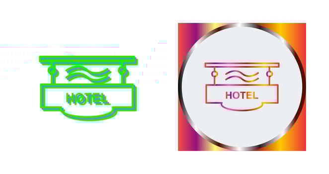 Hotel Sign Vector Icon
