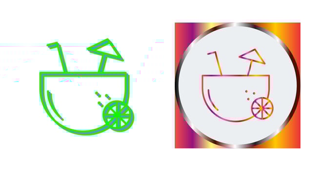 Coconut Drink Vector Icon