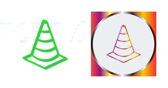 Unique Cone Vector Icon