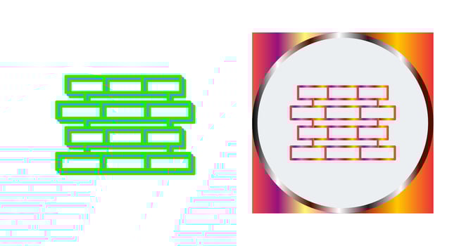 Unique Bricks Vector Icon