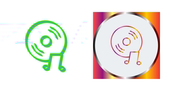 Unique Music CD Vector Icon