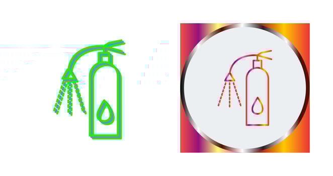 Unique Using Extinguisher Vector Icon