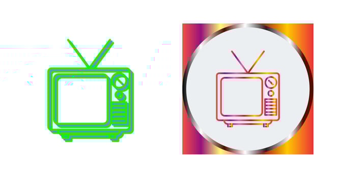 Television Broadcast Vector Icon