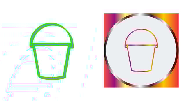 Water Bucket Vector Icon