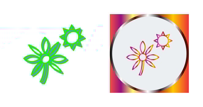 Flower in sunlight Vector Icon