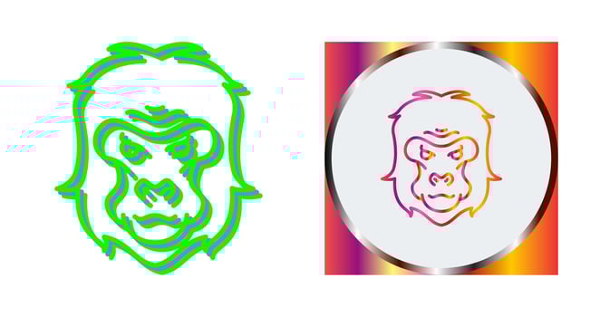 Gorilla Vector Icon