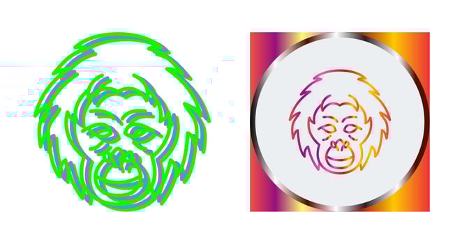 Orangutan Vector Icon