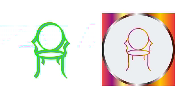 Ancient Chair Vector Icon