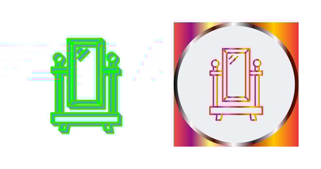 Floor Mirror Vector Icon