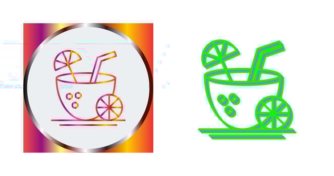 Coconut Drink Vector Icon