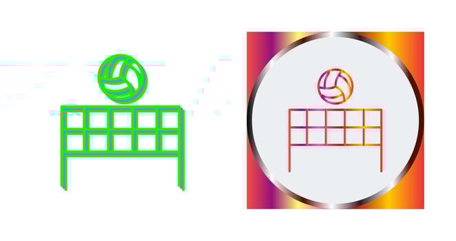Beach Volleyball Vector Icon