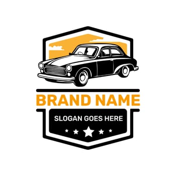 Vintage Car Logo Design Template For A Company Or Business. This Monogram Or Symbol Design Is Simple Minimalist And Elegant. LOGO illustration Icon - Vector Format EPS 10