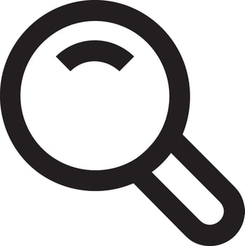 Zoom find icon symbol image vector. Illustration of the search lens design image vector