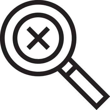 Zoom find icon symbol image vector. Illustration of the search lens design image vector