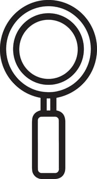 Zoom find icon symbol image vector. Illustration of the search lens design image vector