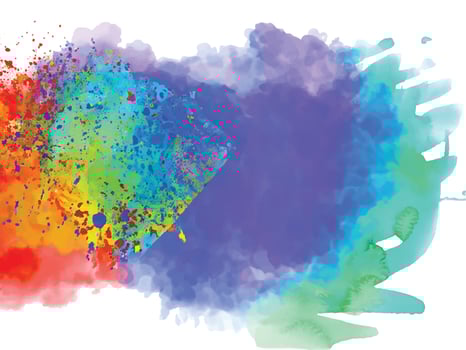 Abstract background with a colourful watercolour splatter design vector