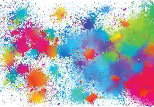 Abstract background with a colourful watercolour splatter design vector