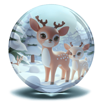 Sparkling crystal snowball AI generative png