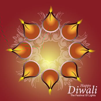 Happy Diwali Illustration Background Design vector